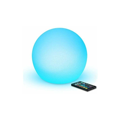 Mr.Go - Sfera luminosa a LED, 20 cm, cambia colore, 16 colori dimmerabili, ricaricabile