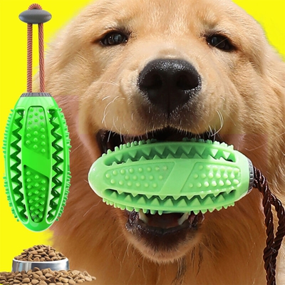 Pet cane masticare giocattoli, cibo scarico palla cane spazzolino da denti, verde, codice M