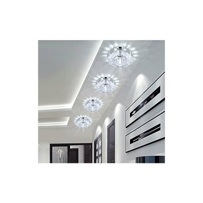 Lampada da soffitto a LED in vetro di cristallo, lampada da parete (bianco)