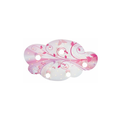 plafoniera fiore nube-fantasia con LED di notte, rosa 128 015 - Elobra