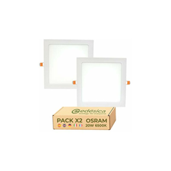 Set di 2 lampade da soffitto, plafoniera LED da soffitto, 6 W, 530 lm, diametro 11,50 cm, quadrato da incasso, downlight LED soffitto, camera da en oferta