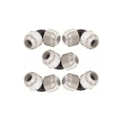 STP fittings 08399225 - Set di giunti ad angolo per tubo in polietilene, da 25 mm