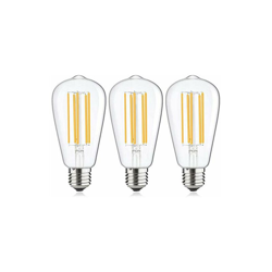 3 lampadine a LED E27 ST64 da 15 W con filamento vintage, Edison ES E27, 220 V, 1300 lumen, equivalenti a 130 W, alogene, per illuminazione interna características