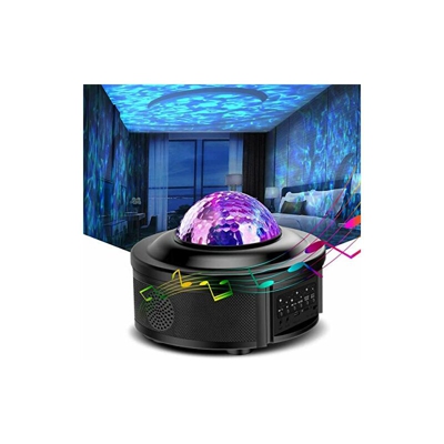 Proiettore LED cielo stellato con telecomando, stella, luna, effetto onde d'acqua, altoparlante Bluetooth, perfetto per feste, Natale, Pasqua,