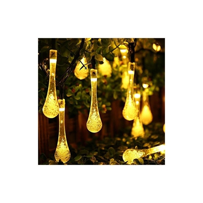 Samoleus Serie di luci solari impermeabili con 30 LED per feste e decorazioni per la casa Bianco caldo