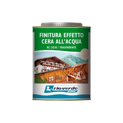 Renner rc 750ml finitura acqua cera per esterni ed interni, colori disponibili trasparente mielata