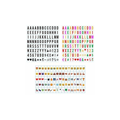 Sanyan set di letterine, box di luci in formato A4, 293 tavolette nere, set di completamento con lettere, numeri e simboli, luci LED