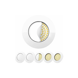 Set di 6 faretti bianchi da incasso a LED ultra piatti per stanza da bagno 220 / 230 V CRI 90 5W 500lm 3000K vetro opale 60-68 mm - Scandinavian Home precio