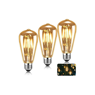 Lampadina vintage Edison a LED, E27, 4 W/220 V, ST64, filamento retrò, luce bianca calda, 2500 K, lampadine decorative, illuminazione decorativa