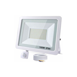 Faretto LED da 100 W con sensore di movimento, per esterni, IP66, impermeabile, 8000 lm, super luminoso, lampada da parete per giardino, garage, precio