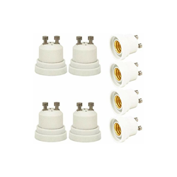 ZDCDJ, 8 adattatori GU10 a E12, adattatore per attacco lampadina GU10 a E12, per lampadine a incandescenza, LED, alogene, a risparmio energetico precio