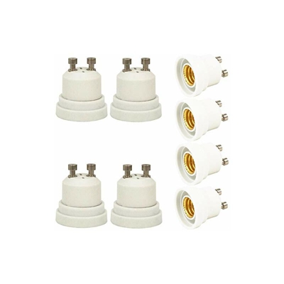 ZDCDJ, 8 adattatori GU10 a E12, adattatore per attacco lampadina GU10 a E12, per lampadine a incandescenza, LED, alogene, a risparmio energetico
