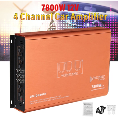 Amplificatore stereo a 4 canali da 7800 W 12V Amplificatore di potenza audio Bass Boost Subwoofer
