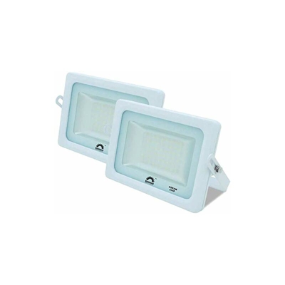 LED26® - Set di 2 faretti con chip LED OSRAM per esterni, illuminazione decorativa IP65, colore bianco [classe di efficienza energetica A++] 35w Luce