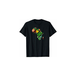 Tropical Vibes Store - Modelli tropicali della mappa dell'Africa, africani Maglietta precio
