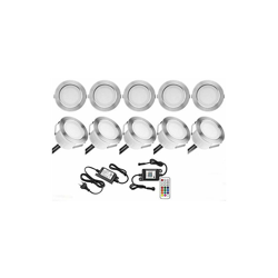 Faretto LED da incasso a LED RGB per illuminazione da pavimento, compatibile con Alexa, IFTTT, telefono intelligente, Ã? 45 mm, IP67, kit completo di características