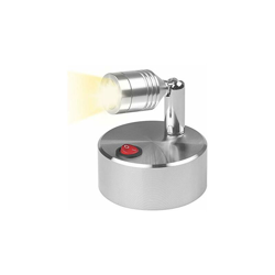 Faretto a LED senza fili, funzionamento a batteria, luce bianca calda, illuminazione per armadio con luci girevoli, controluce en oferta
