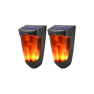Luce solare da esterno con fiamma saltante, IP65, impermeabile, brillante, automatica di notte, stile retrò, per terrazza, caffè, giardino,