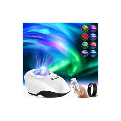 Proiettore musicale con cielo stellato, per bambini, aurora boreale, con altoparlante Bluetooth, timer, proiettore LED per camera, auto, festa,