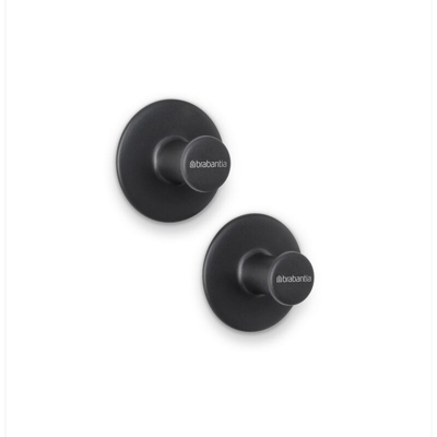 Set 2 Ganci Porta-Asciugamani Dark Grey