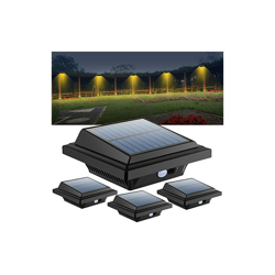 Luce solare per grondaie 6 LED Luce Solare LED Esterno {4 Pezzi} IP65 Impermeabili Lampade, 1500 mAh Solare Esterno da Parete per Grondaia, Patio, características
