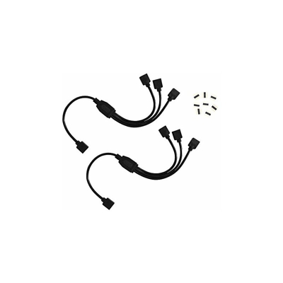 Huablue - Cavo splitter a Y splitter a 4 pin, nero, per una striscia LED SMD 5050 RGB LED