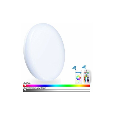 Plafoniera LED WiFi 24 W RGB, bianco dimmerabile, compatibile con Alexa e Google Assistant, Rgbw 24.00W 220.00V