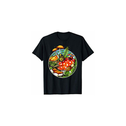 Foresta Funghi Natura Piante Botanica Foraggiamento Hippie Maglietta precio