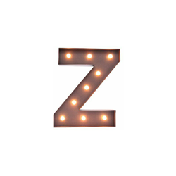 Lettera Z Illuminazione Metallica Decorativa, Ferro Antico - Lo+demoda características