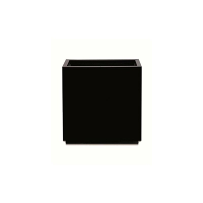 Acciaio Plus - Vaso Rettangolare con Sistema di Auto-irrigazione, 65 x 25 x 75 cm, Nero - Hobby Flower