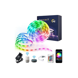Striscia LED RC WiFi 5 m, 5050 RGB, LED cambiacolore, catena luminosa a LED con musica, per lavorare con Android, iOS, Alexa, Siri, IFTTT precio