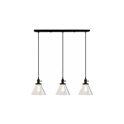 3Â Imbuto Retro Design trasparente vetro internoÂ â??Â Lampada a sospensione Vintage industriale loft lampada a sospensione Lampade a sospensione