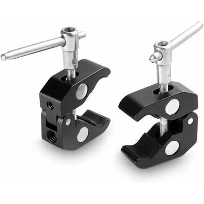 Morsetto per tubo Super Clamp, confezione da 2 per gambe del treppiede, monitor della fotocamera, luce LED - 2058 - Litzee