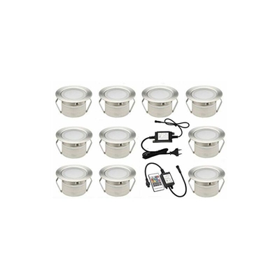 10Â x Lampada spot a LED da interrare per terrazza, DC 12V, 1W, grado di impermeabilitÃ IP67, diametroÂ Ã¸45Â mm, lampada da esterno per decorazione