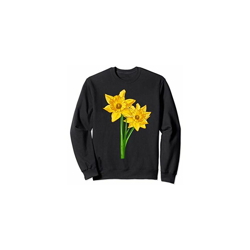 Giallo/Fiori di Narcisi Floreali Primavera Pasqua Giardino Felpa en oferta