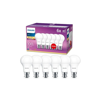 Lampadina a LED, smerigliata, 14 W, attacco a baionetta B22, 230 V, colore: bianco caldo, Sintetico, B22, 13 wattsW 240 voltsV - Philips