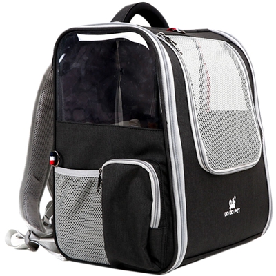 Pet nascosto zaino non traspirante, nero, Oxford + rete, 15 kg limite di peso