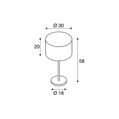 lampada da tavolo Fenda, A++, set completo con, Acciaio Tessuto, Beige, E27 4.8W - SLV