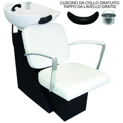 Poltrona Da Parrucchiere Per Shampoo - Bianco precio
