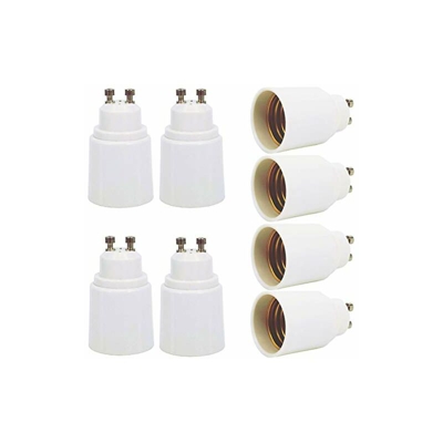ZDCDJ 8 adattatori da GU10 a E27, da GU10 a E27, per lampadine a incandescenza, LED, alogene, a risparmio energetico