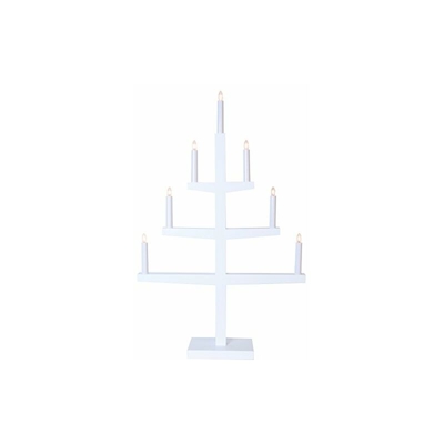 Candelabro Decorativo a 7 luci, in Legno di Quercia - Star