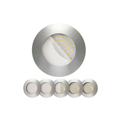 Scandinavian Home - Set di 6 faretti da incasso a LED, ultra piatti, per bagno, 5 W, 500 lm, 3000 K, luce bianca calda, 60-68 mm, 220/230 V, A++, características