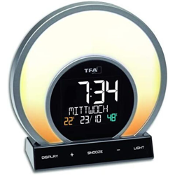 Sveglia Soluna 60.2026.01, tramonto, 5 modalitÃ di luce, controllo del clima della stanza, 200 x 90 x 270 mm - Tfa Dostmann precio