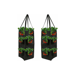 Sacchetti per Piante da Giardino per Fragola, Sacchetti di Coltivazione in Feltro per Fragole, Sacchetti per Piante sospesi con 8 Tasche Laterali per en oferta