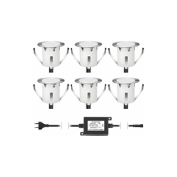 Set di 6 faretti LED da esterno a incasso, luce da terrazzo, scale, piscina, da incasso, lampada impermeabile 0,1 â?? 0,3 W per camino, RGB Enterrato en oferta