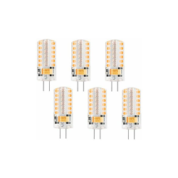 MENGS® 6 pezzi GY6.35 4W LED Lampada Bianco caldo 3000K AC/DC 12V 48x2835 SMD con materiale in silicone precio