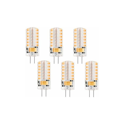 MENGS® 6 pezzi GY6.35 4W LED Lampada Bianco caldo 3000K AC/DC 12V 48x2835 SMD con materiale in silicone