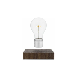 FLYTE Manhattan â?? Lampada di Design con lampadina a LED Fluttuante, Design Unico e Originale, con Base in Noce, Base Lampadina in Cromo [Classe precio