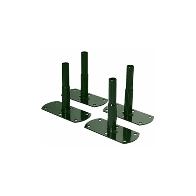 Louis Mulino 3314 Pack, 4 Pezzi, Rotondo, per avvitare, Metallo, Verde, 13 6 cm x 12 cm