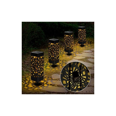 Lampada Solare da Giardino Outdoor, 6 Pezzi, Lampada Solare da Giardino, Lampada Solare per Esterno LED Torcia Solare IP65 Impermeabile. - Nasharia